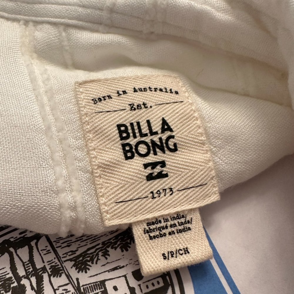 White Button Down, Linen, Billabong - image 8